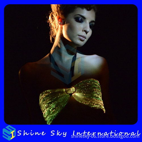 2015 Fashion Fiber Optic Performance Parts Light Up Bra